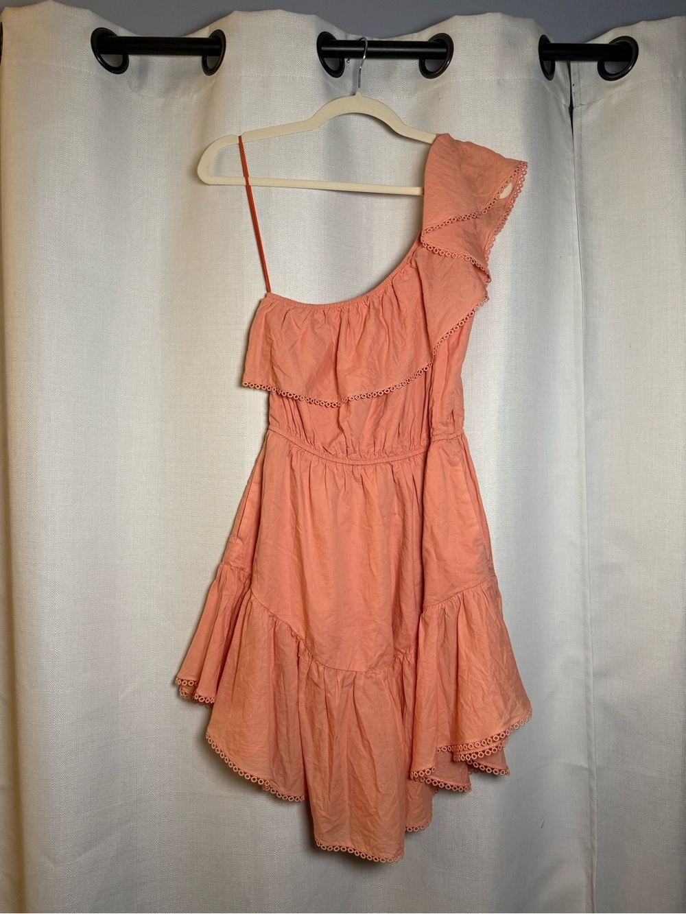 Free People Endless Summer Lovers Lane One Shoulder Dress Peach Pink Size Small - Picture 3 of 9